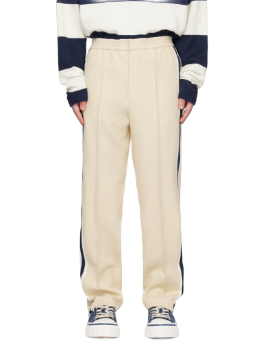 Bukser AMI Striped Trousers Beige | UTR217.WV0004