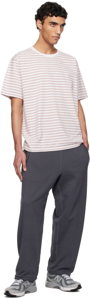 T-shirt NANAMICA nanamica Stripe Jersey T-Shirt Lyserød | S25SH120U, 3