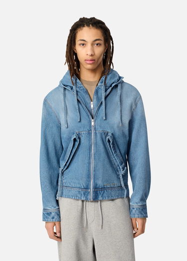 Jakke AXEL ARIGATO Reed Hooded Zip Denim Jacket Blå | A3156001, 2