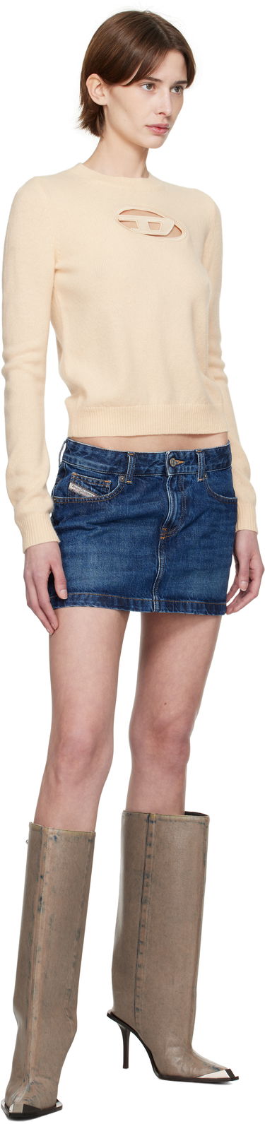 Nederdel Diesel Diesel De-Ron Denim Miniskirt Blå | A04935 09I27, 3