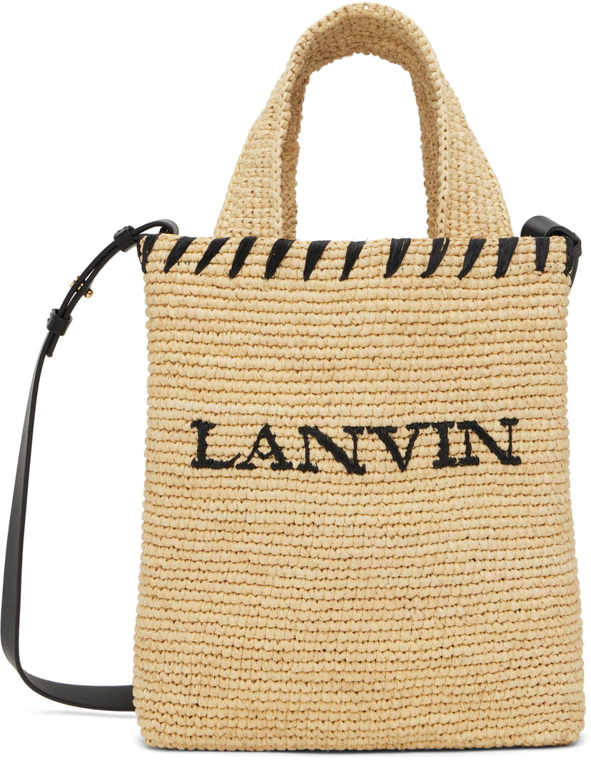 Mulepose LANVIN Lanvin Nano Raffia Tote Bag Beige | LW-BGST01-RAF1-P25