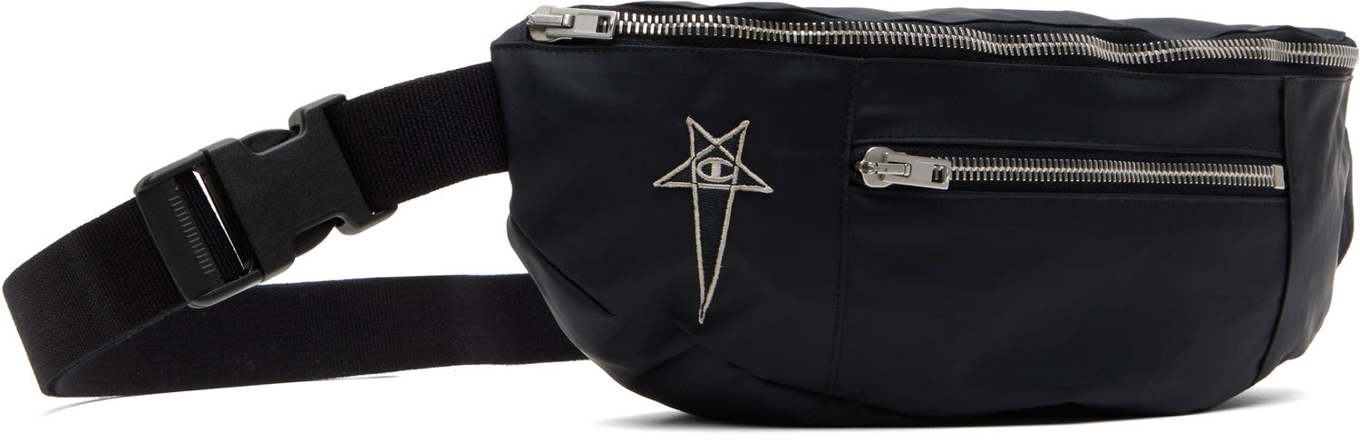 Taljetaske Rick Owens Rick Owens Champion Edition Nylon Belt Bag Sort | CM01E6203 CHNY NYLON, 1