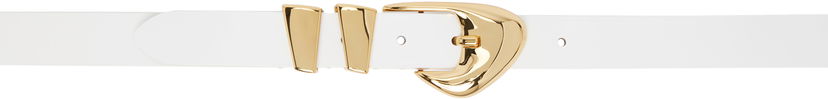 Bælter BY FAR BY FAR Moore Semi Patent Leather Belt Hvid | 23CRMOOWWHW