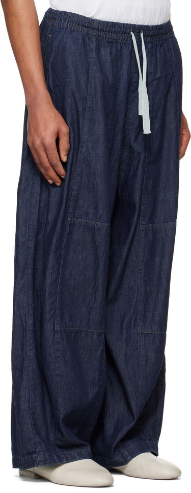 Bukser Needles NEEDLES H.D. Drawstring Wide-Leg Jeans Sort | QV156, 4