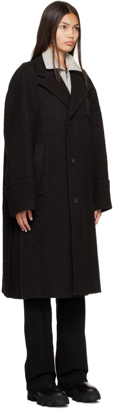 Frakker WOOYOUNGMI WOOYOUNGMI Single Breasted Coat Sort | W223HC06, 1