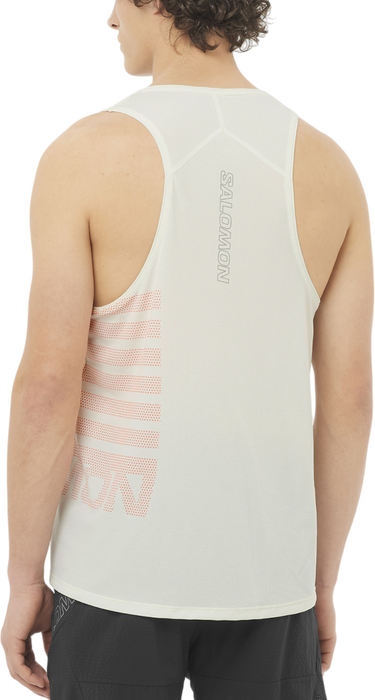 Tanktop Salomon Salomon Sense Aero Graphic Singlet Hvid | lc2693-0, 1