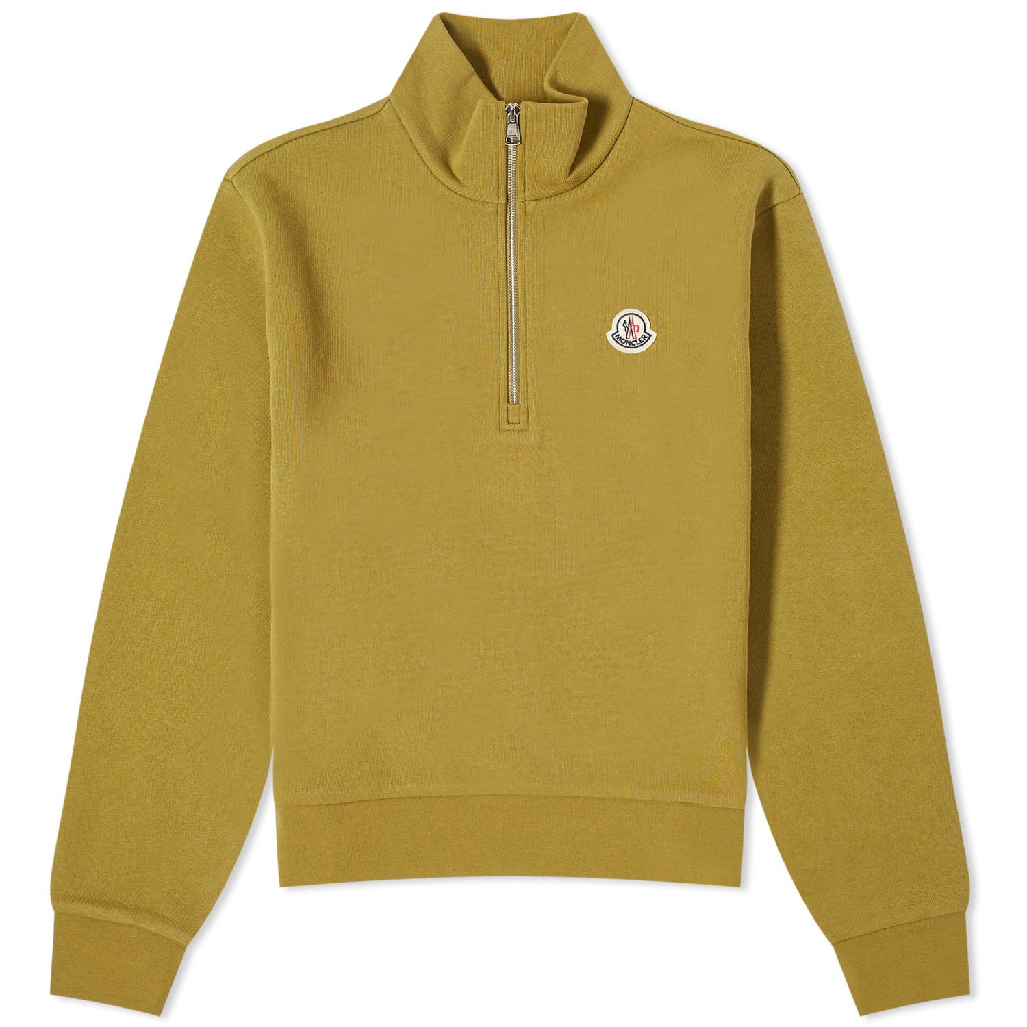 Sweater Moncler Badge Logo Quarter Zip Crewneck Grøn | 8G000-22-899V4-81O, 0