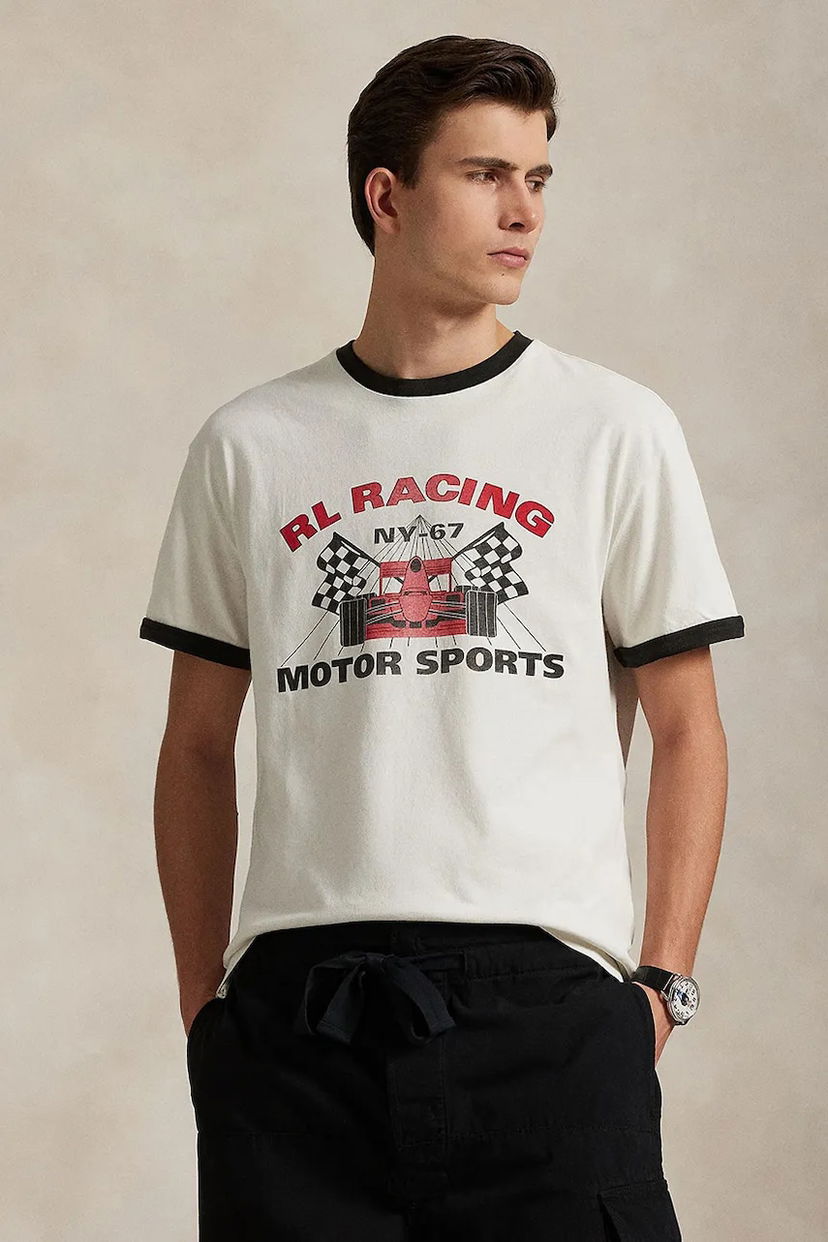 T-shirt Polo by Ralph Lauren Polo Ralph Lauren Racing Graphic T-Shirt Hvid | 710972335