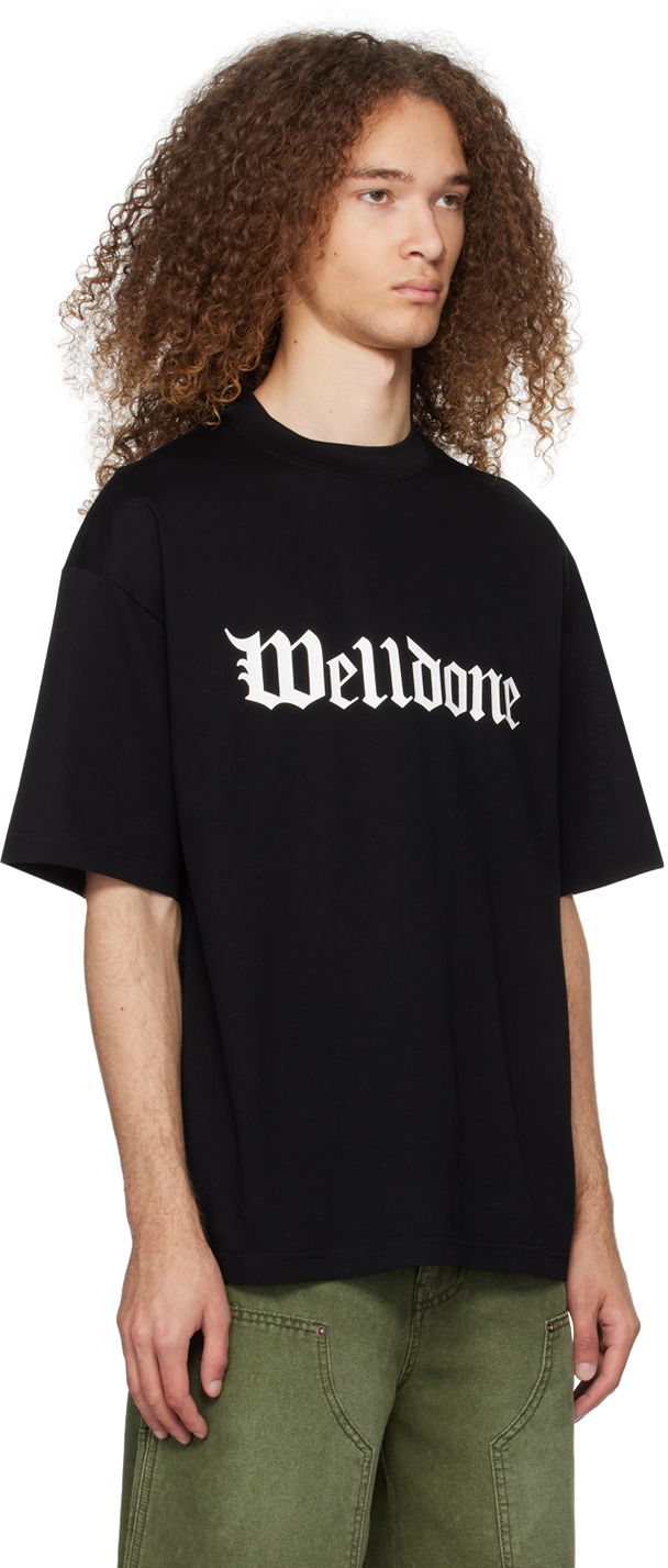 T-shirt We11done We11done Gothic Logo T-Shirt Sort | WD-TT0-24-899-U-BK, 1