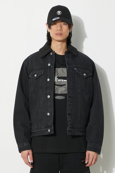 Jakke BBC IceCream ICECREAM Running Dog Sherpa Denim Jacket Sort | IC24147, 2