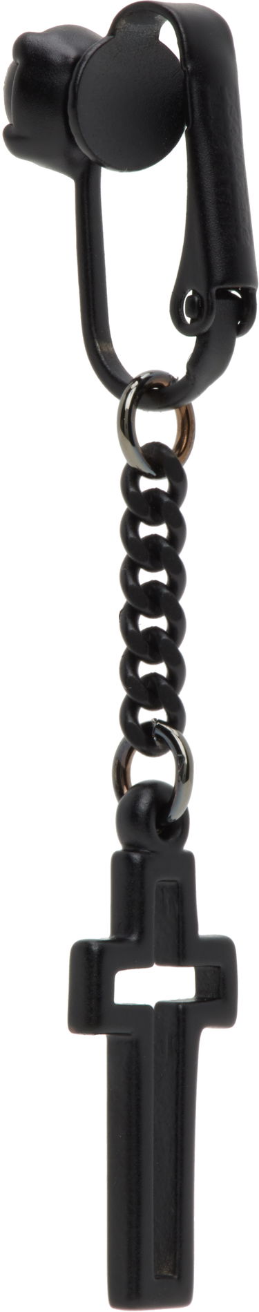 Nøgleringe DSQUARED2 Dsquared2 Clip-On Cross Earring Sort | ERM0064_37208163_2124, 1