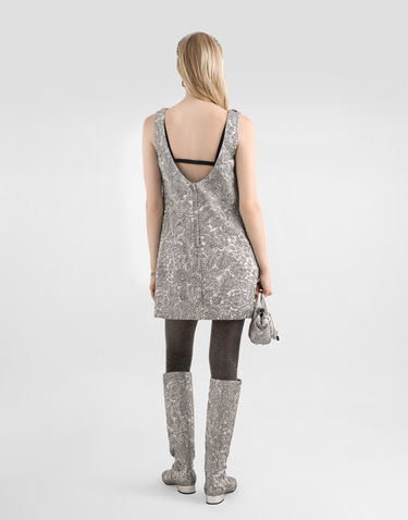 Kjole Dolce & Gabbana Dolce & Gabbana Floral Jacquard Dress Metalisk | F6TMLZFJZALS0998, 2