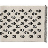 Tørklæde Alexander McQueen Reversible Skull Scarf Beige | 6244254226Q-9960, 1
