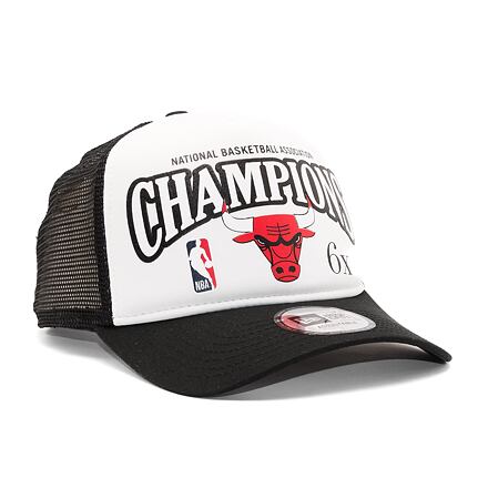 Kasket New Era 9FORTY A-Frame Trucker NBA League Champions Chicago Bulls Black Sort | 60298648, 0