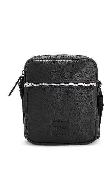 Skuldertaske BOSS HUGO Grained Faux-Leather Reporter Bag Sort | 50535669