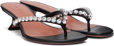 Sneakers og sko Amina Muaddi Gigi Thong Heeled Sandals Sort | GIGI THONG, 3