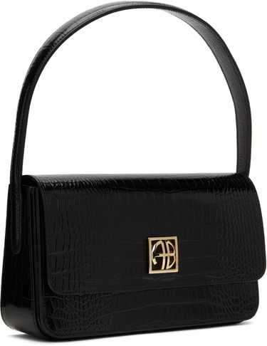 Håndtaske Anine Bing Crocodile Embossed Leather Shoulder Bag Sort | A-13-10232-010, 1