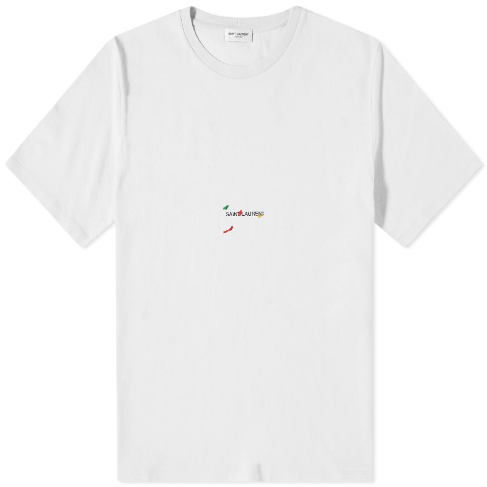 T-shirt Saint Laurent Rive Gauche Tee Hvid | 686186Y36QP-8520, 0
