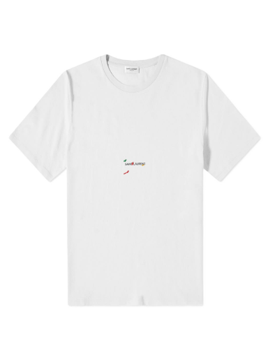 T-shirt Saint Laurent Rive Gauche Tee Hvid | 686186Y36QP-8520