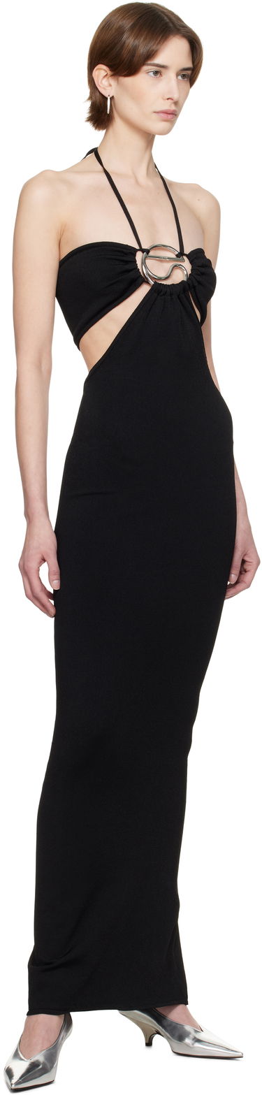 Kjole Coperni Coperni Knitted Halter Maxi Dress Sort | COPML135Y3010, 3