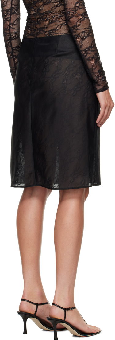 Nederdel Courrèges Courrèges Zipped Lace Midi Skirt Sort | 325CJU306PA0135, 2
