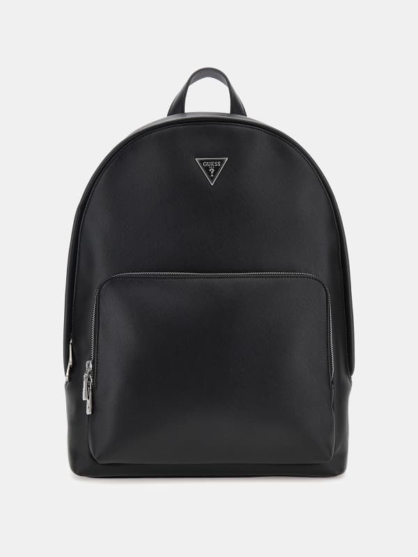 Rygsæk GUESS Saffiano Milano Backpack Sort | HMECSAP3406