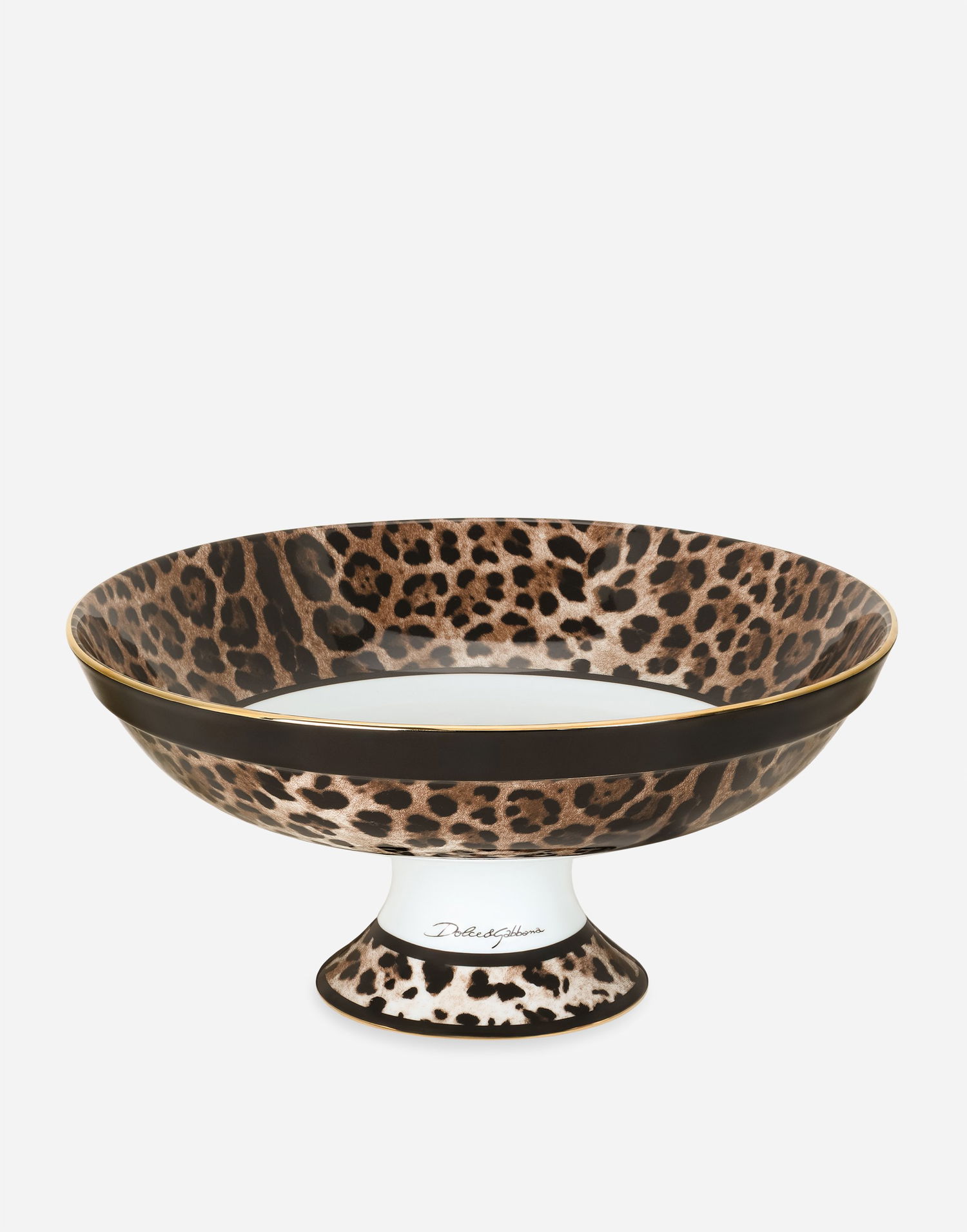 Home decor Dolce & Gabbana Dolce & Gabbana Porcelain Leopard Print Fruit Serving Bowl Flerfarvet | TCC193TCAMUUL003, 1
