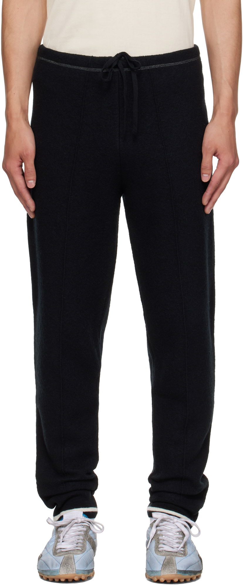 Joggingbukser Maison Margiela Maison Margiela Wool Track Pants Sort | S50KA0683 M13148