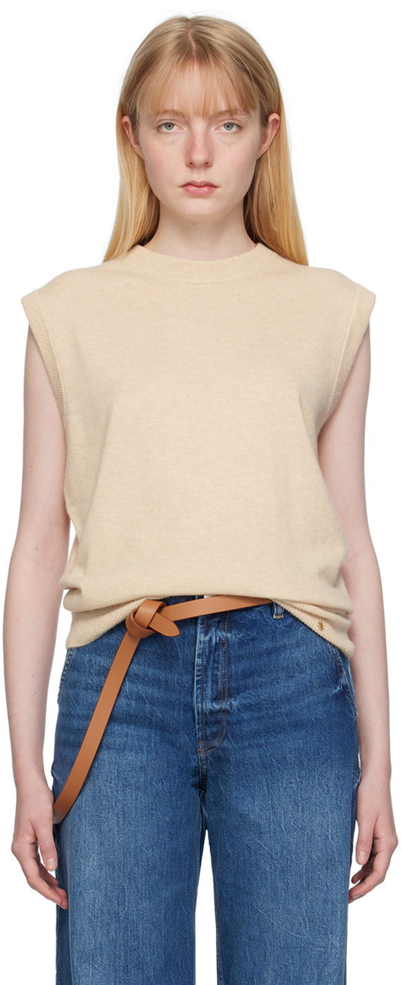Sweater Anine Bing ANINE BING Ronan Sleeveless Knit Top Beige | A-09-2331-OMA1