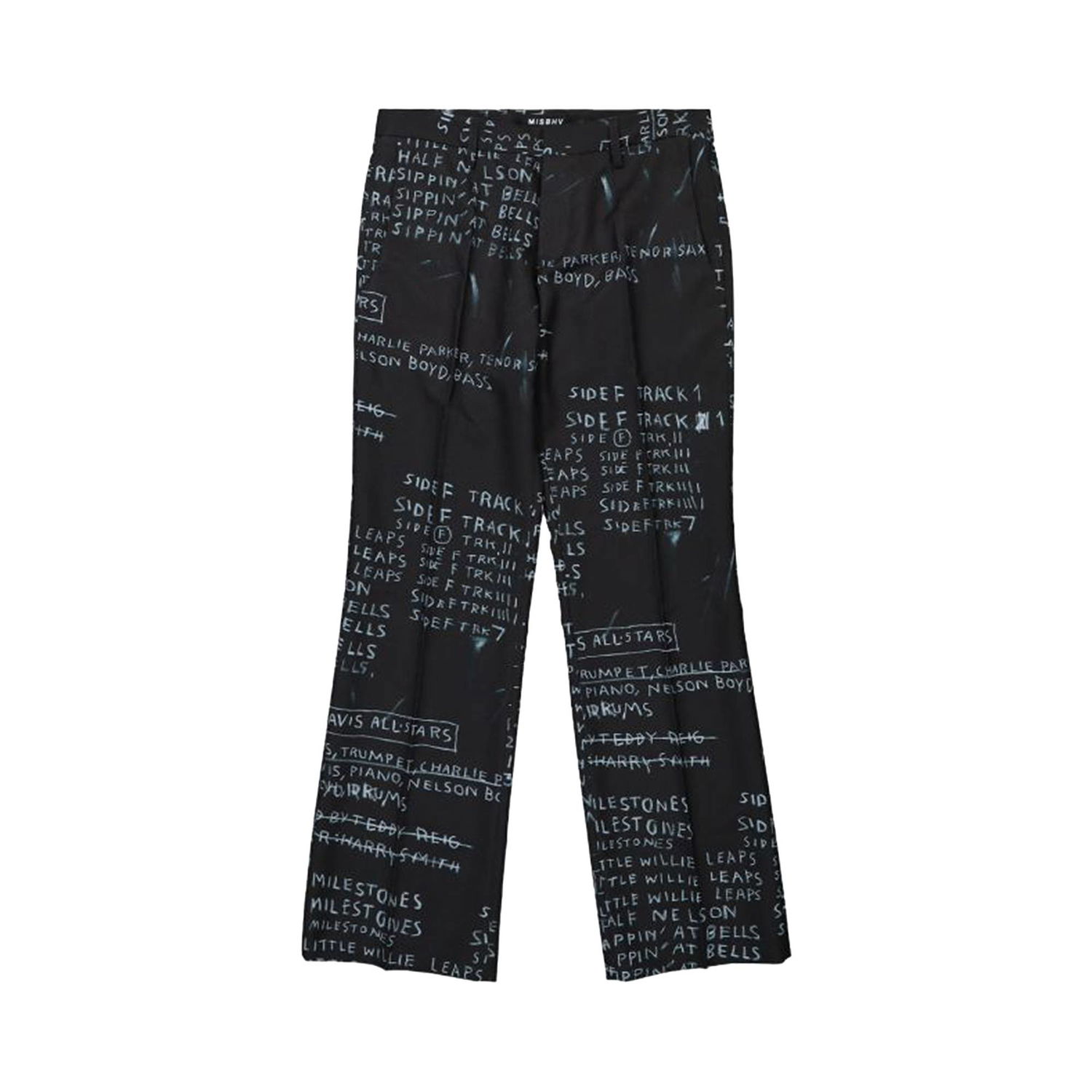 Bukser MISBHV Basquiat Edition Discography Flared Trousers Sort | 122U760B, 1