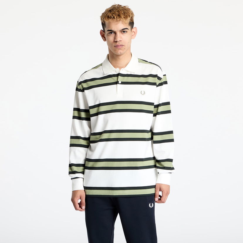 Polo skjorte Fred Perry FRED PERRY Jersey Stripe Polo Shirt Hvid | M9849 760