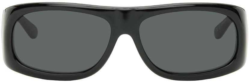 Solbriller Courrèges Rectangular Sunglasses Sort | 224ALU013AC0006