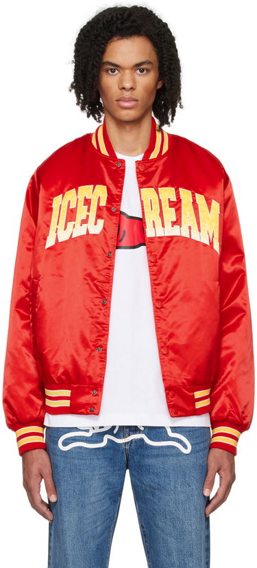 Bomberjakke BBC IceCream ICECREAM Embroidered Bomber Jacket Rød | IC23403, 0