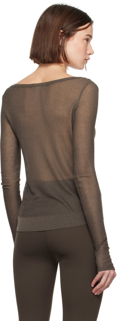 T-shirt LEMAIRE LEMAIRE Seamless Long Sleeve T-Shirt Brun | TO1278 LK1017, 2