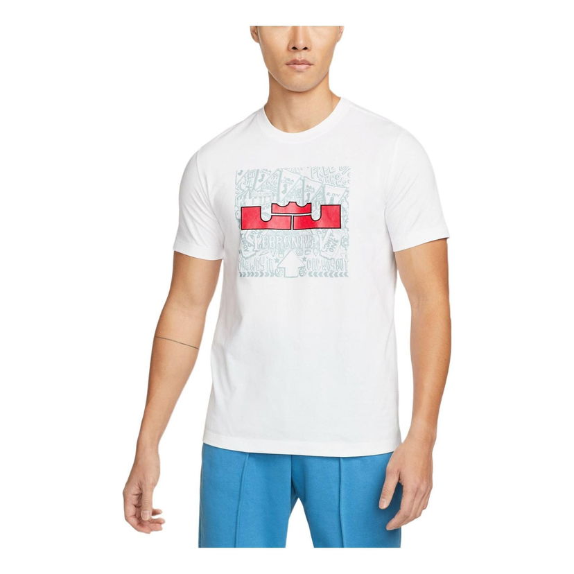 T-shirt Nike Nike LeBron Cartoon Print T-Shirt Hvid | DQ1884-100