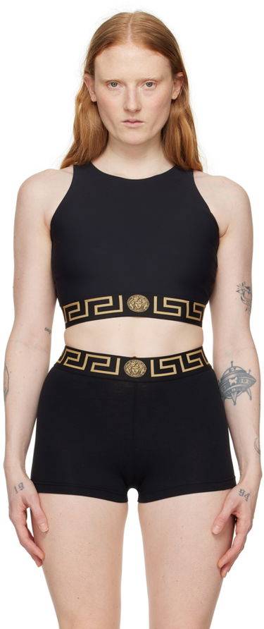 Tanktop Versace Versace Greca Border Sports Bra Sort | 1010783_1A06229_1B000, 0