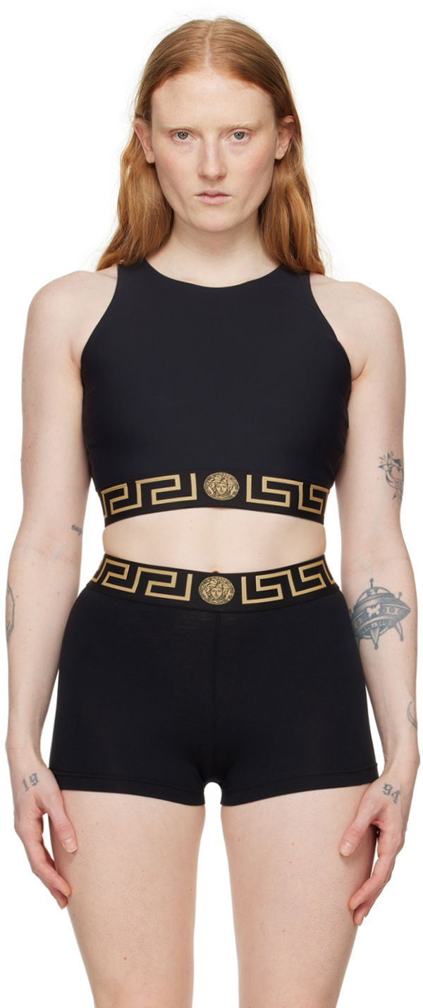 Tanktop Versace Versace Greca Border Sports Bra Sort | 1010783_1A06229_1B000