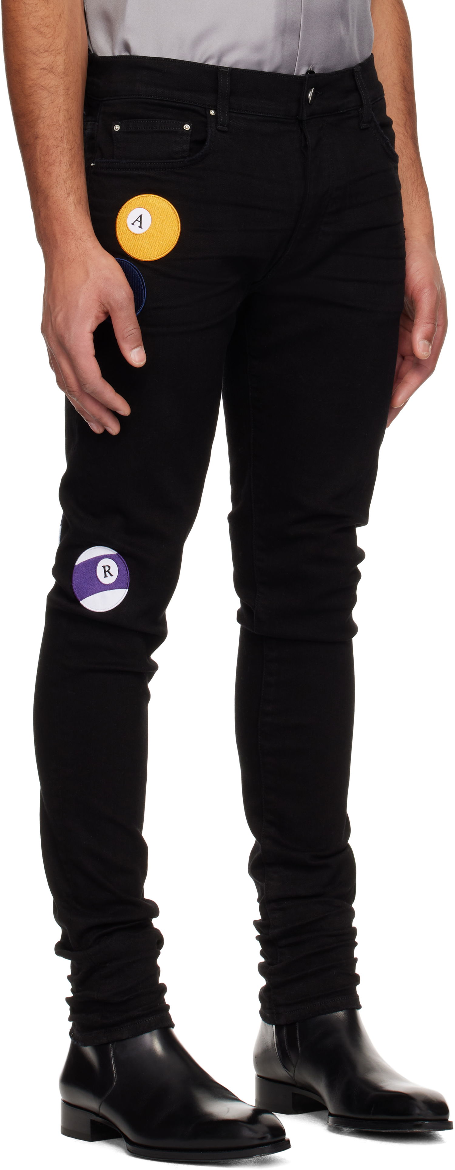 Jeans AMIRI AMIRI Pool Ball Skinny Jeans Sort | AMDNSY1129, 1