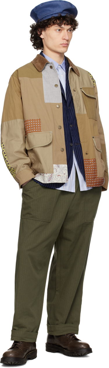 Cargo bukser Comme des Garçons Comme des Garçons Homme Linen Herringbone Drawstring Trousers Grøn | HO-P019-051, 3