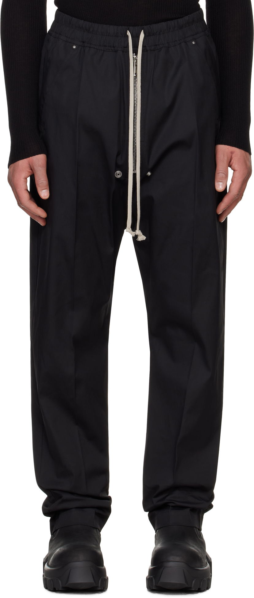 Bukser Rick Owens Rick Owens Hollywood Bela Trousers Sort | RU01E5361 TE