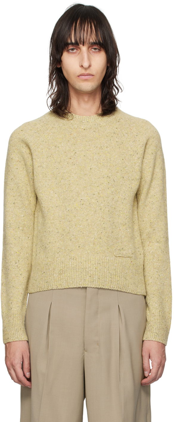 Sweater AMI Crewneck Sweater Beige | HKS035.KN0038, 0