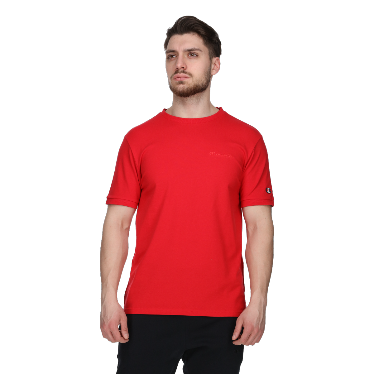 T-shirt Champion Crewneck T-Shirt Rød | 221483-RS001, 0