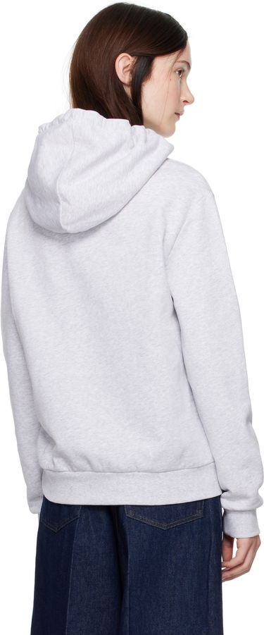 Sweatshirt A.P.C. Print Label Hoodie Grå | COHBV-M27955, 2