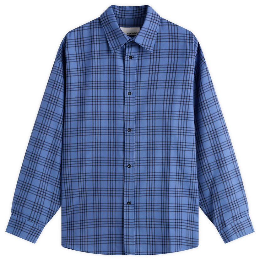 Skjorte sage NATION Chisholm Check Shirt Blå | S075-RBC