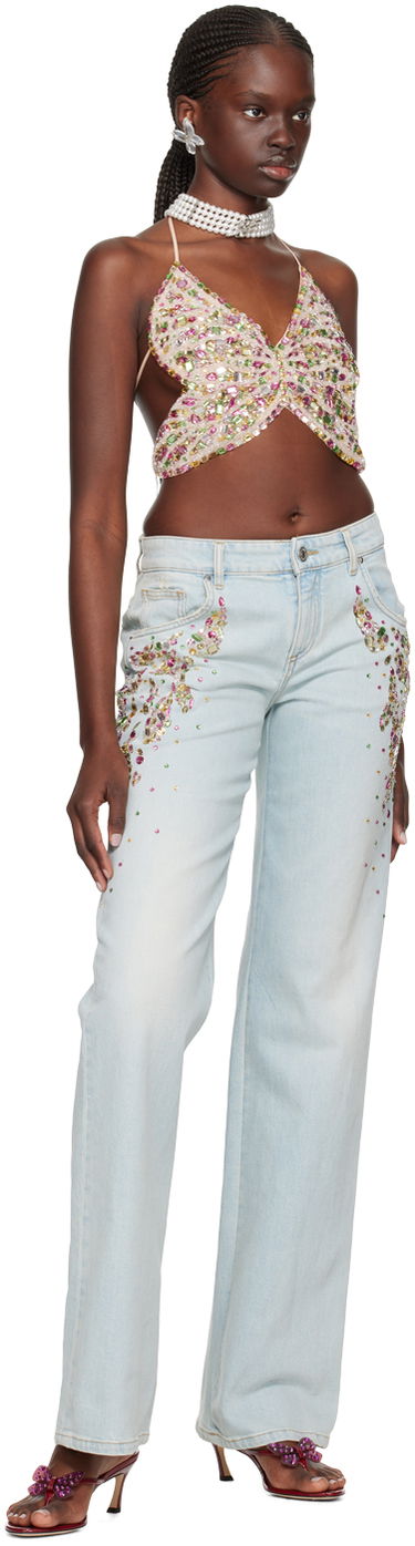 Tanktop Blumarine Blumarine Embellished Halter Top Flerfarvet | P422C265A, 3