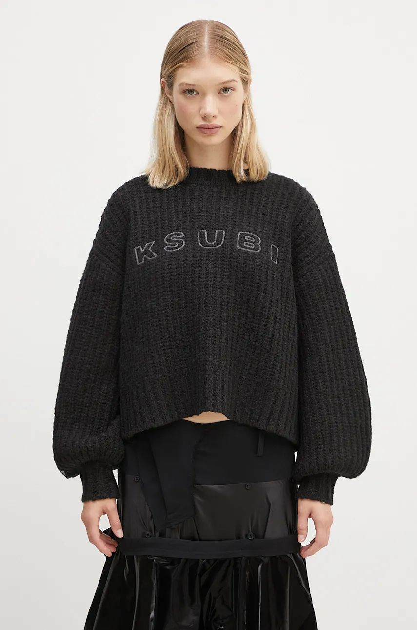 Sweater Ksubi Crewneck Sweater Sort | WFA24KW003, 0