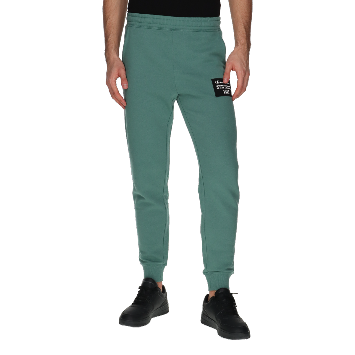 Joggingbukser Champion Raw Logo Patch Cuffed Joggers Grøn | 220522-GS501, 0
