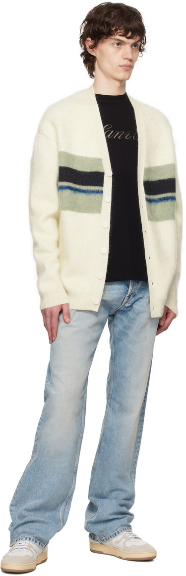 Sweater LANVIN Lanvin Striped Brushed Mohair Cardigan Hvid | RM-CA0034-K052-P25, 3