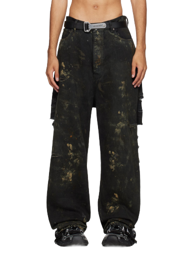 Jeans Balenciaga Super Destroyed Jeans Sort | 745248-TBP47-1363