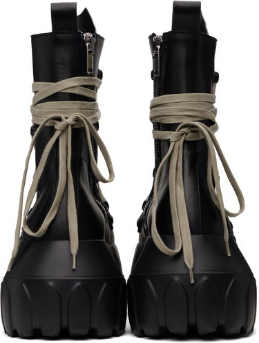 Sneakers og sko Rick Owens Rick Owens Hollywood Megalace Mega Tractor Boots Sort | RR01E5867 LCHW1, 1